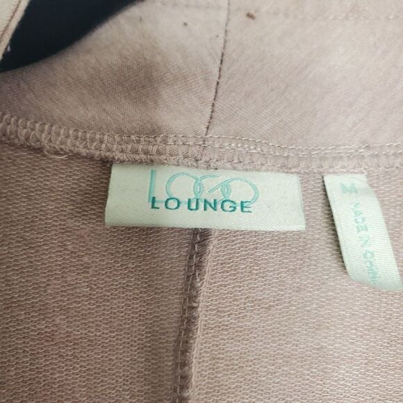 LOGO Lounge Lori Goldstein French Terry Peplum Cardigan Womens M Pink a281027 - Picture 8 of 8